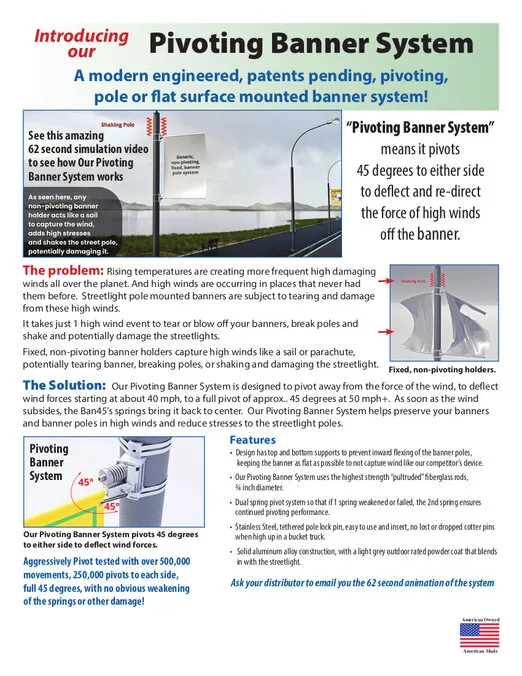 PIvoting Pole Banner Generic FLYER